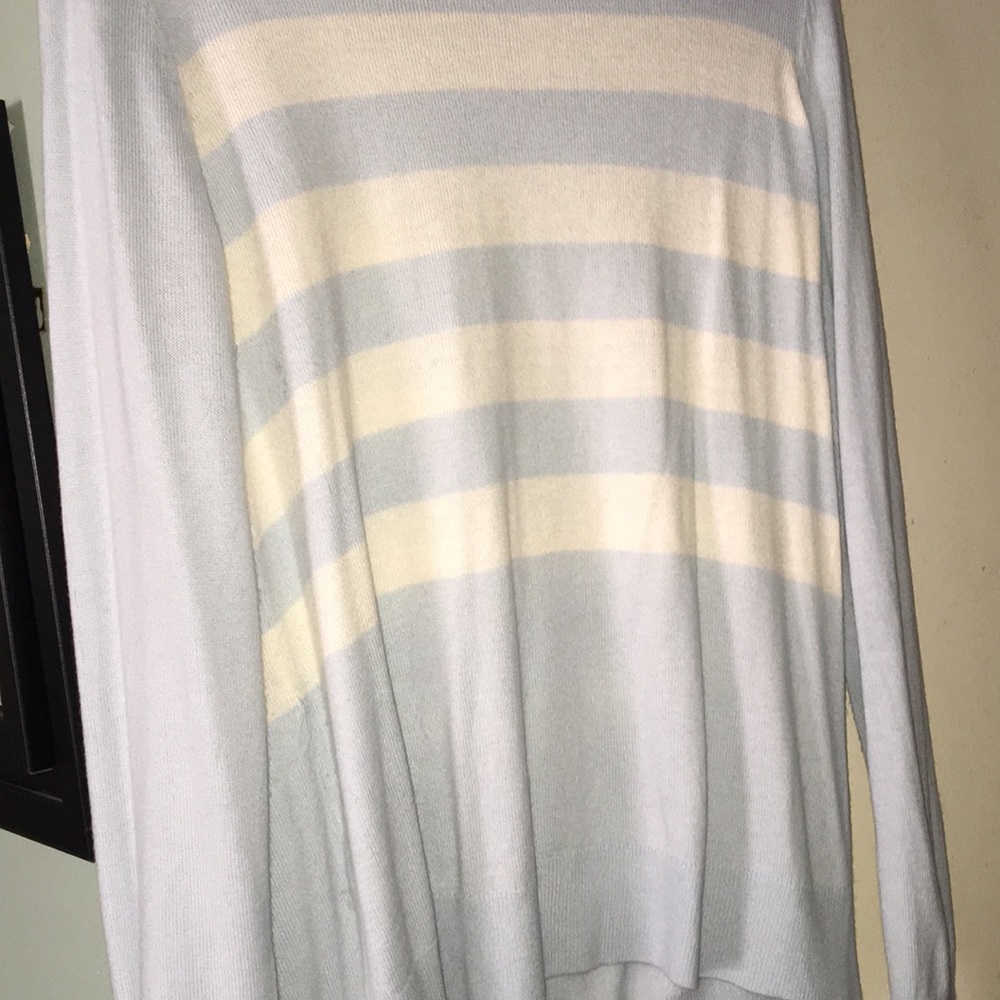 Loft Blue and white super soft sweater